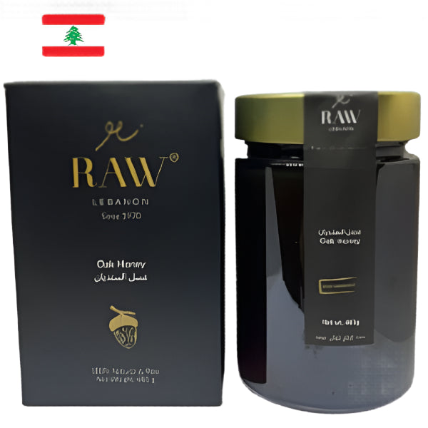 a Lebanese artisanal honeydew honey harvested from oak forests completely raw, unheated and unfiltered