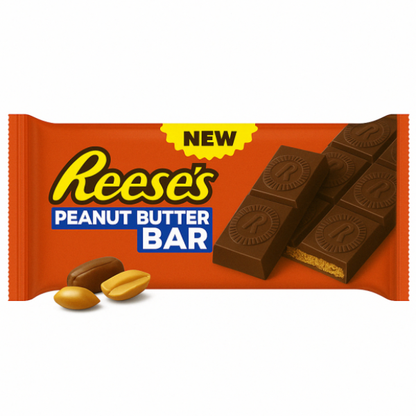 Combines creamy peanut butter encased in smooth milk‑chocolate in a solid bar form