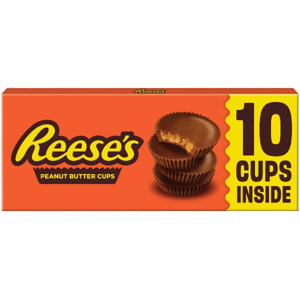 Classic Reese’s Peanut Butter Cups, a perfect blend of chocolate and peanut butter in a 10-pack.