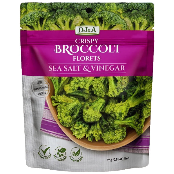 Tangy, crunchy broccoli snacks with a bold salt & vinegar kick.
