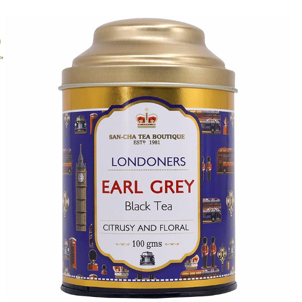 Fragrant loose-leaf Earl Grey tea with a bold, classic flavor crafted for London tea lovers.