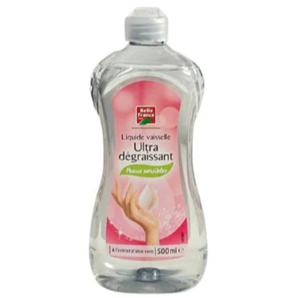 Tough on grease yet gentle on hands, this dishwashing liquid is specially formulated for sensitive skin