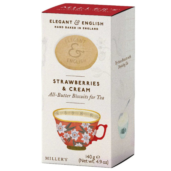 Buttery biscuits filled with sweet strawberry and creamy filling.