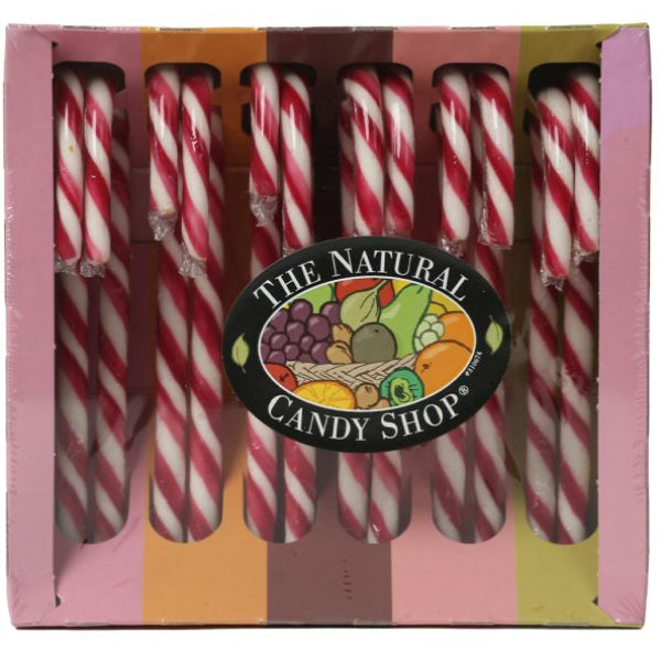 Festive, naturally flavoured strawberry candy canes for sweet seasonal treats.