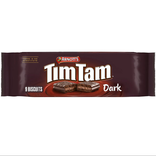 Indulgent Australian biscuits with a rich dark chocolate coating, creamy filling, and a crunchy cocoa biscuit center for a truly decadent treat.