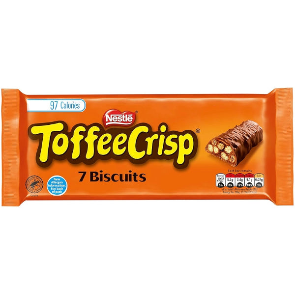 Combines crunchy biscuit, chewy toffee, and crisped rice all coated in smooth milk chocolate for a fun, sweet snack