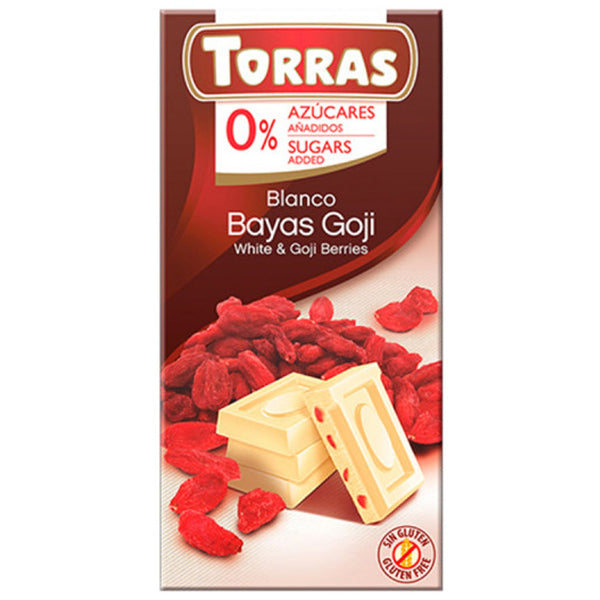 A delightful treat that combines creamy white chocolate with the tangy sweetness of goji berries.