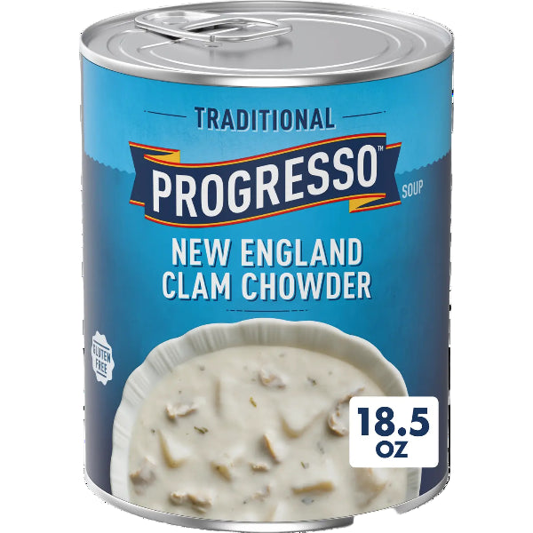 Gluten-free New England clam chowder, creamy and comforting with tender clams and hearty vegetables.