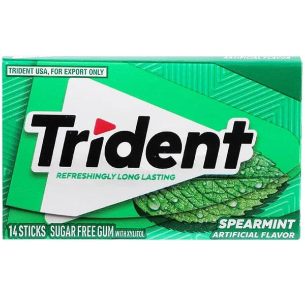 Sugar-free gum with a crisp spearmint flavor that freshens breath and delivers long-lasting coolness