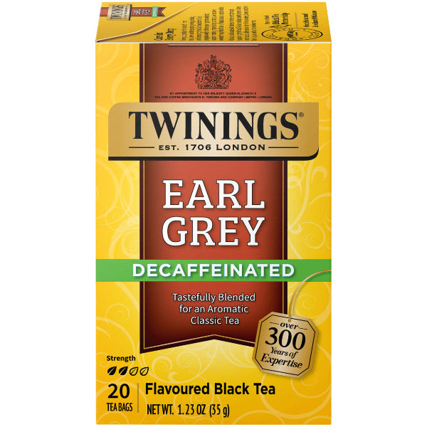 A smooth, caffeine-free black tea infused with fragrant bergamot, delivering the classic Earl Grey flavor anytime.