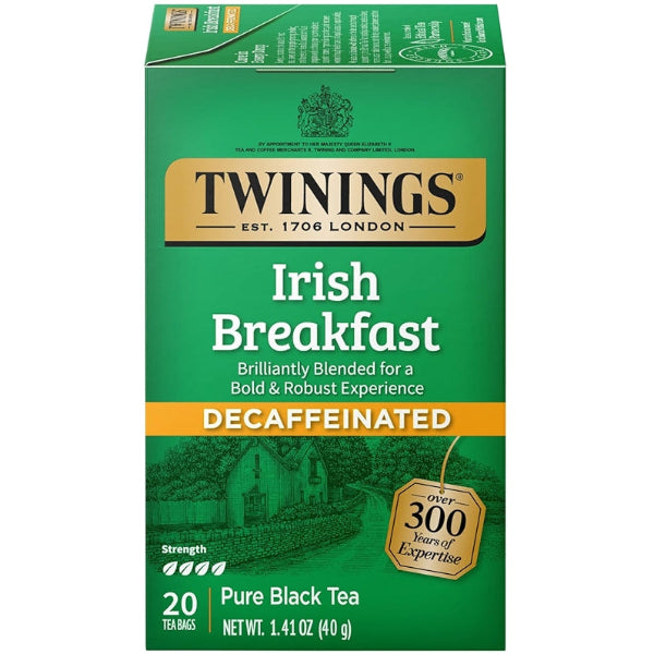 A rich and malty black tea blend with the bold flavor of Irish Breakfast, completely caffeine-free for anytime enjoyment.