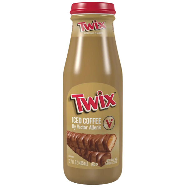 A creamy, chilled coffee drink with the indulgent taste of Twix chocolate, caramel, and biscuit.