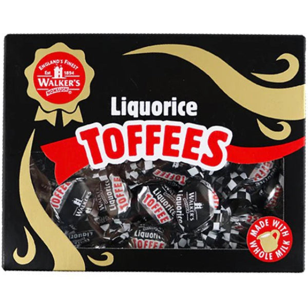 Chewy traditional toffees infused with bold liquorice flavor, perfect for fans of classic British sweets.