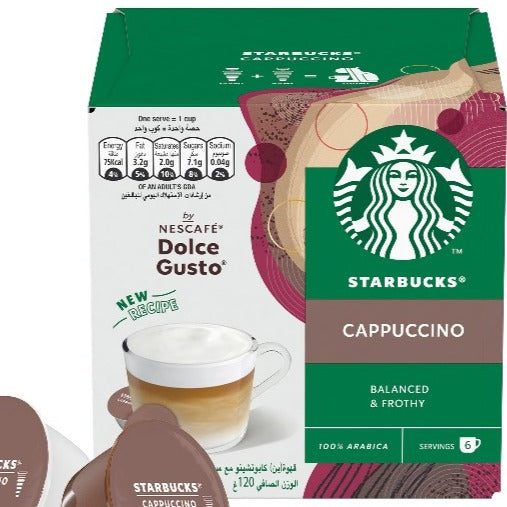 Starbucks Dolce Gusto Pods White Cappuccino, 120g
