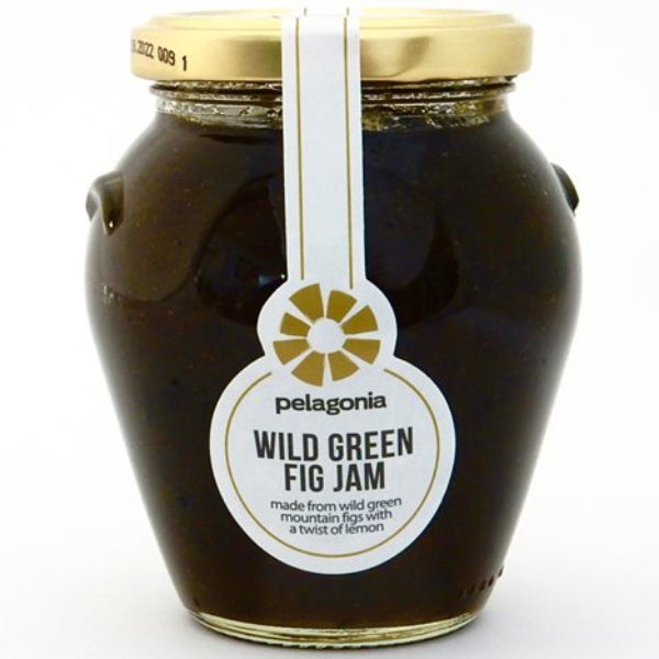 A luscious, aromatic jam made from wild green figs, perfect with cheeses, pastries, or breakfast toast.