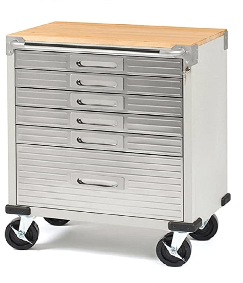 Seville Classics 6-Drawer Cabinet Wood Top