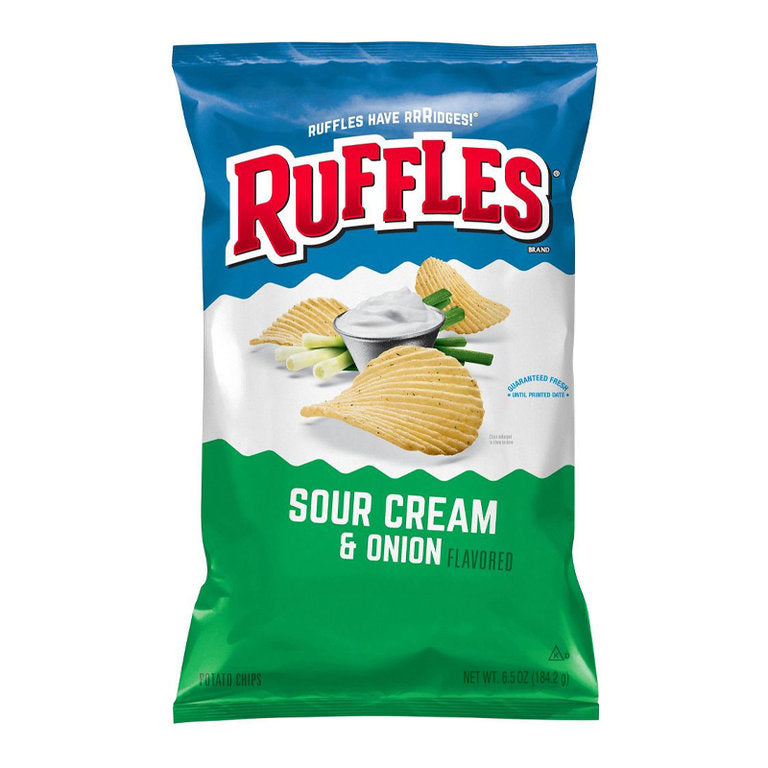 Ruffles Sour Cream Onion Chips, 6.5oz