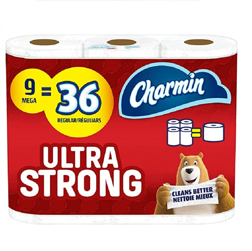 Charmin Ultra Strong 286 Sheets Mega, 9 Rolls