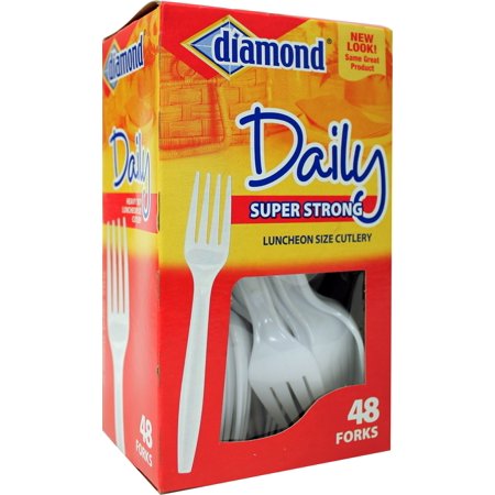 Diamond Heavy Duty Plastic Forks, 48 ct