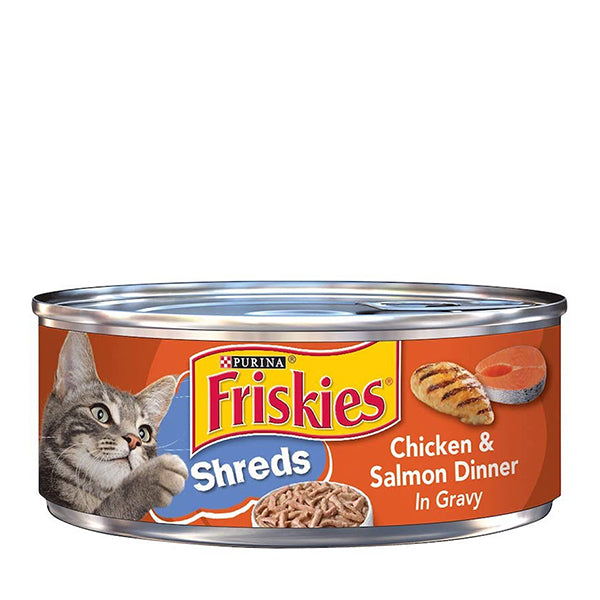 Friskies Chicken & Salmon Shreds in Gravy Cat food, 156g