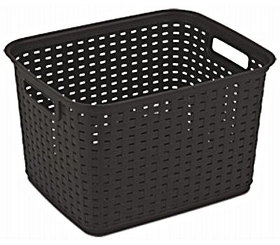 Sterilite Weave Basket, Espresso 38L x31W x24H cm
