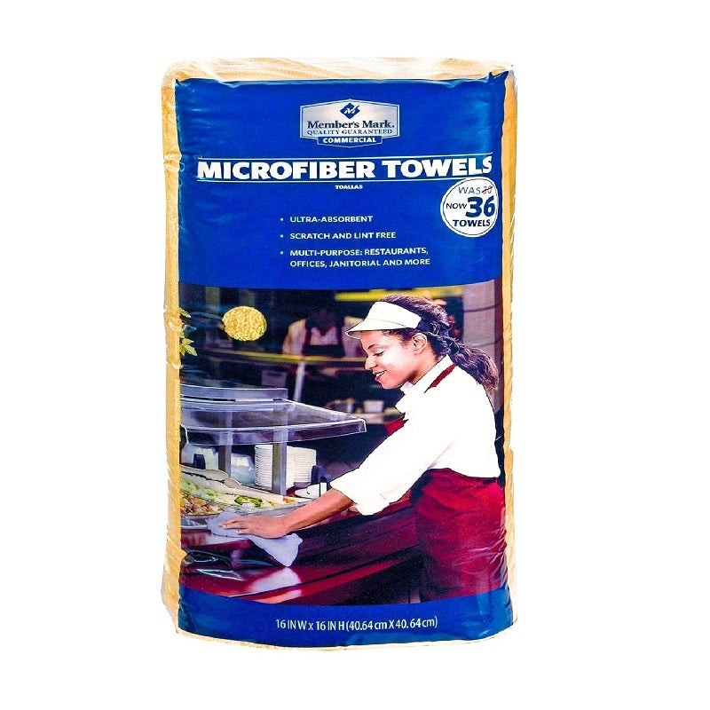 Member's Mark Microfibers Towels Yellow, 36 ct