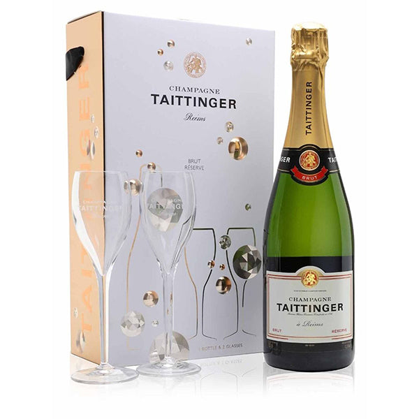 Champagne Taittinger Reins BrutReserve+2Glass