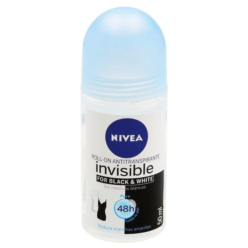 Nivea Roll-On Deo Invisible Black & White, 50 ml