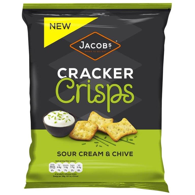 Jacobs Cracker Crisps Sour Cream & Chive, 150 g