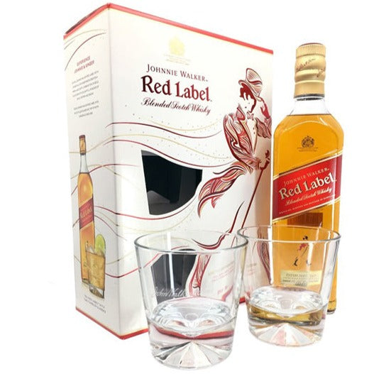 Johnnie Walker Red Gift pack, 75 cl + 2 glasses