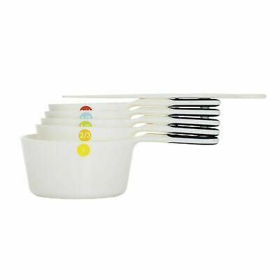 oxo 6 pc plastic measuring cups - snaps - white