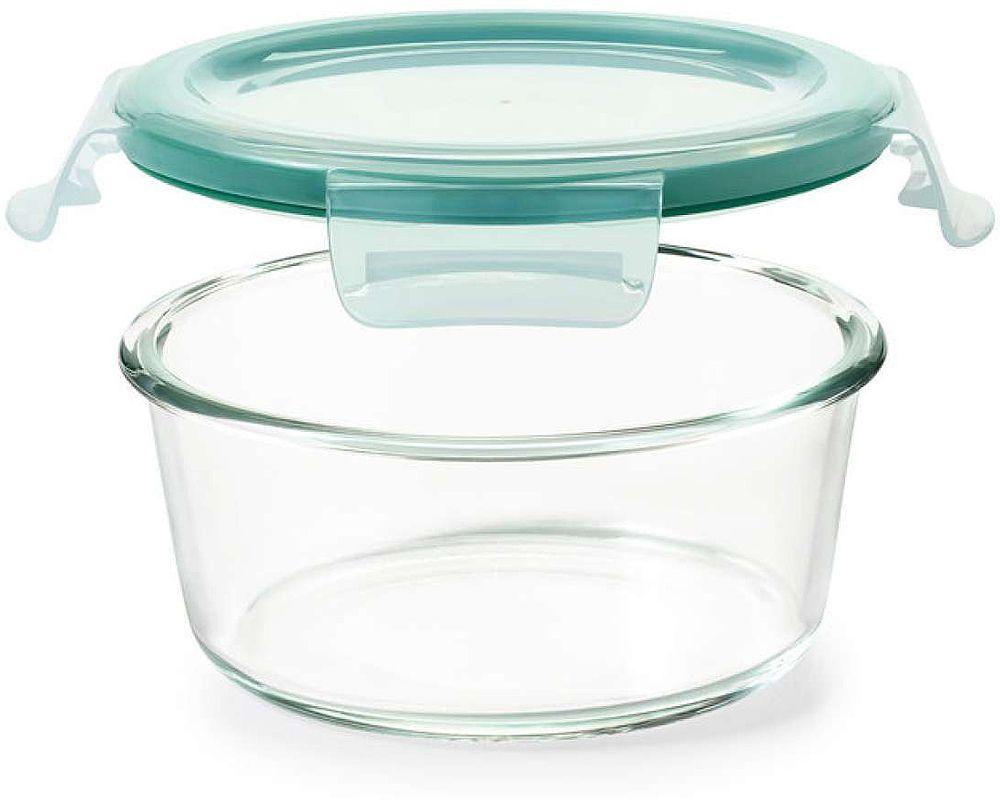 oxo 7 cup snap glass round container