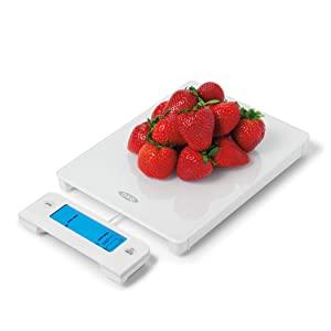 oxo glass scale with pull-out display white