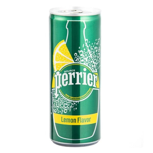 Perrier Lemon Sparkling Water Can, 250 ml