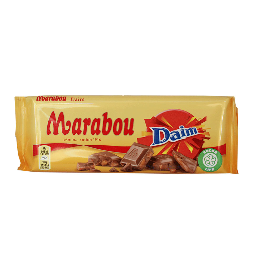 Marabou Milk Chocolate Bar with Daim, 100 g
