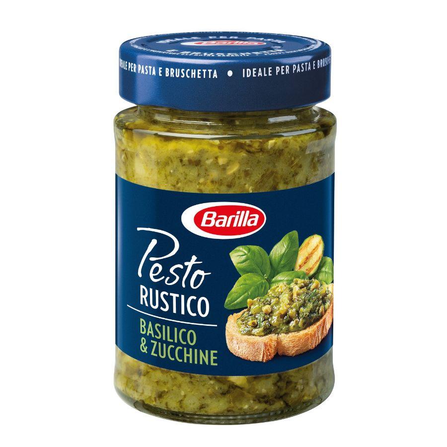Barilla Sauce Pesto Rustico Basilico & Zucchine, 200 g 8076809576598