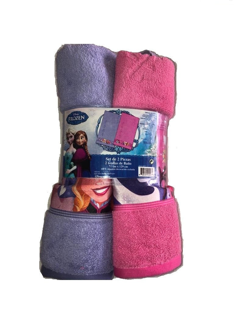 Disney Kids Towel Frozen Purple/Pink, 2 Pk/ 71 x 129 cm