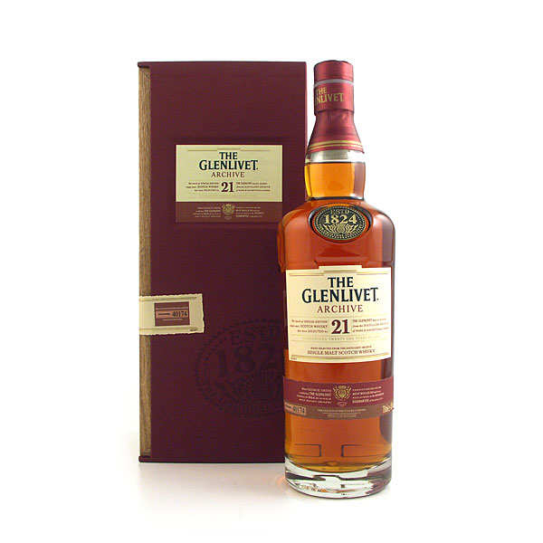 Glenlivet-Whisky 21 Years Wooden Box, 70 cl