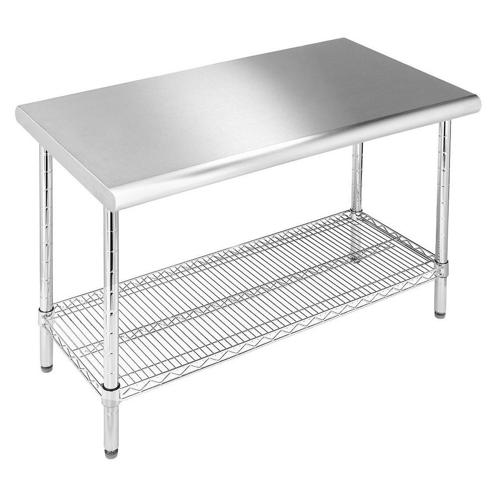 Seville Classics Stainless Steel Work Table Top 24x49x35