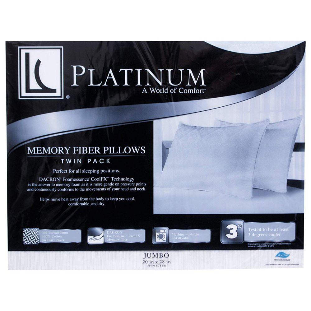 Platinum, Jumbo Pillow, 2 pk