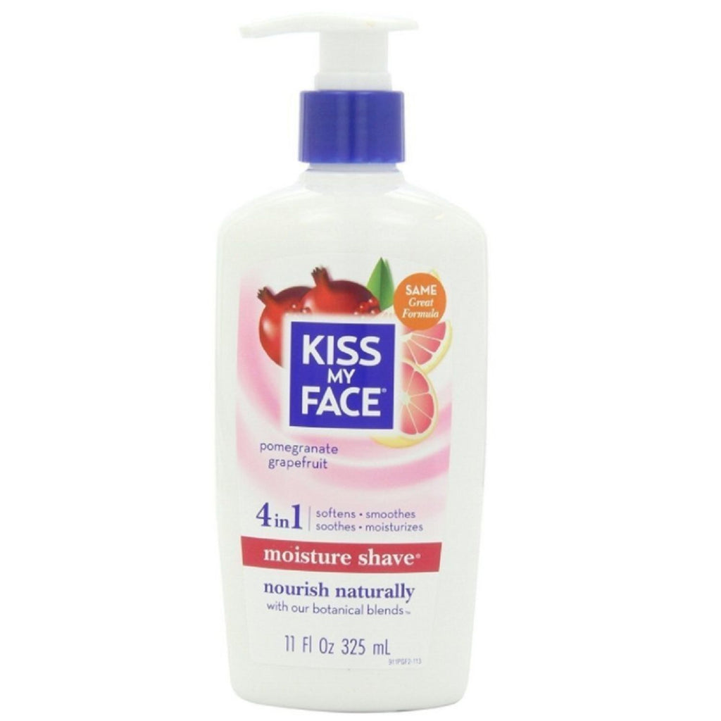 Kiss My Face, 4-in-1 Moisture Shave, Pomegranate Grapefruit, 11 oz