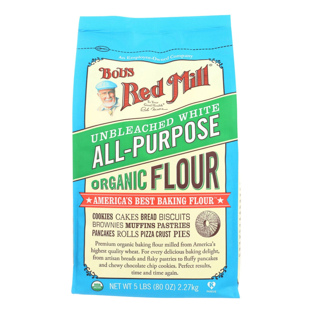 Bob's Red Mill Organic Unbleached All-Purpose White Flour, 5 lb