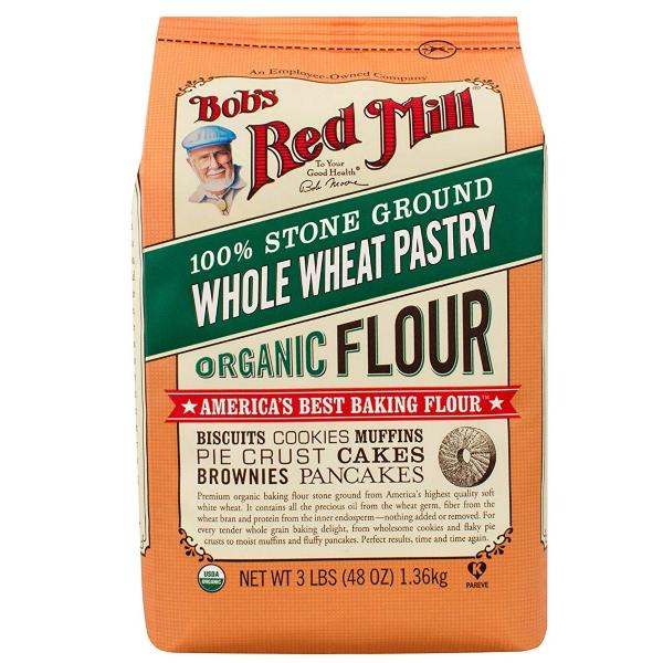 Bob's Red Mill, Organic Pastry Whole Wheat Flour, 5 lb