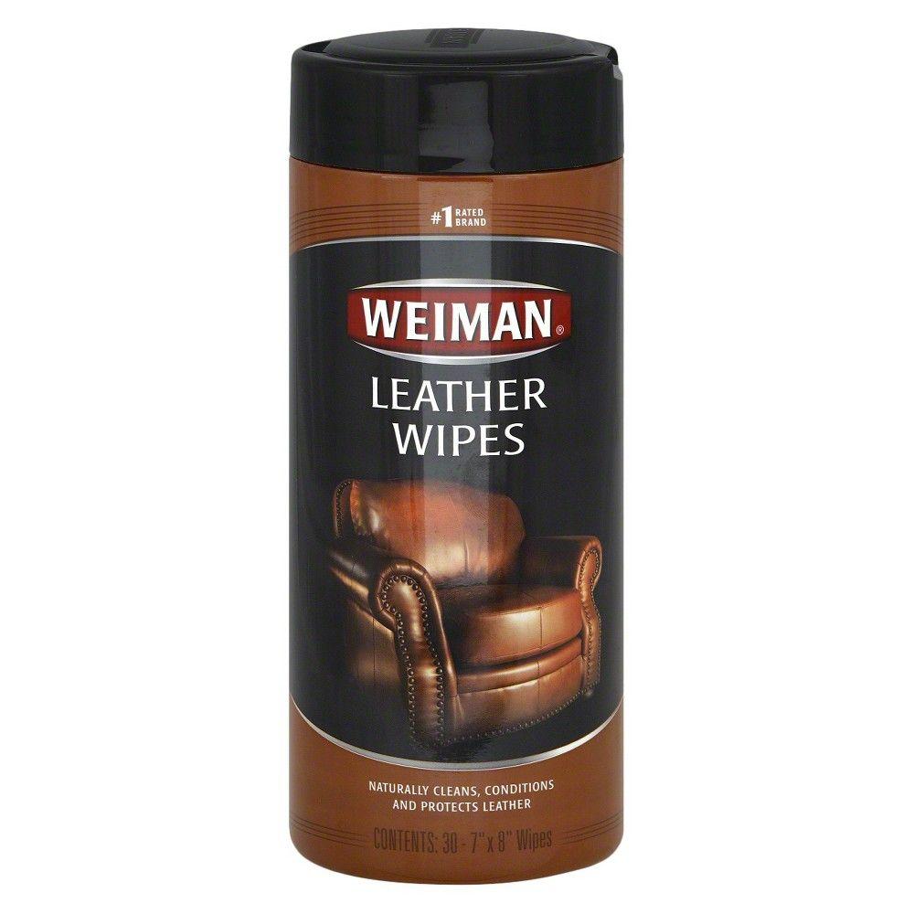 Weiman, Leather Wipes, 30 Ct
