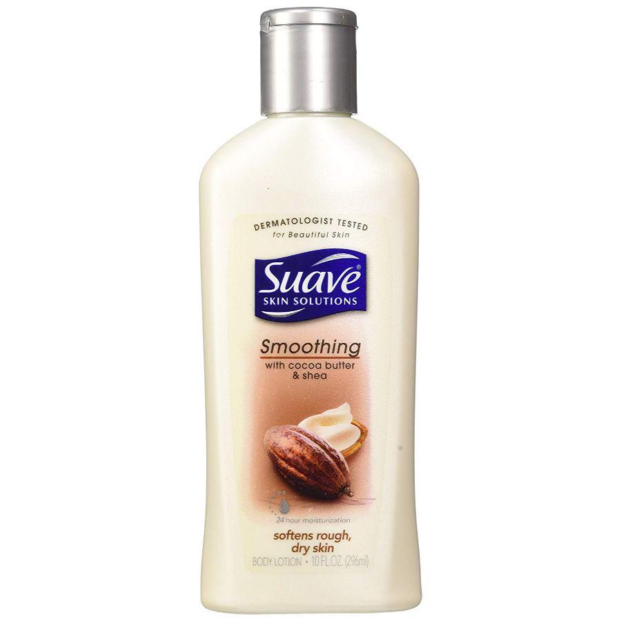 Suave Smoothing with Cocoa Butter & Shea Body Lotion, 10 oz