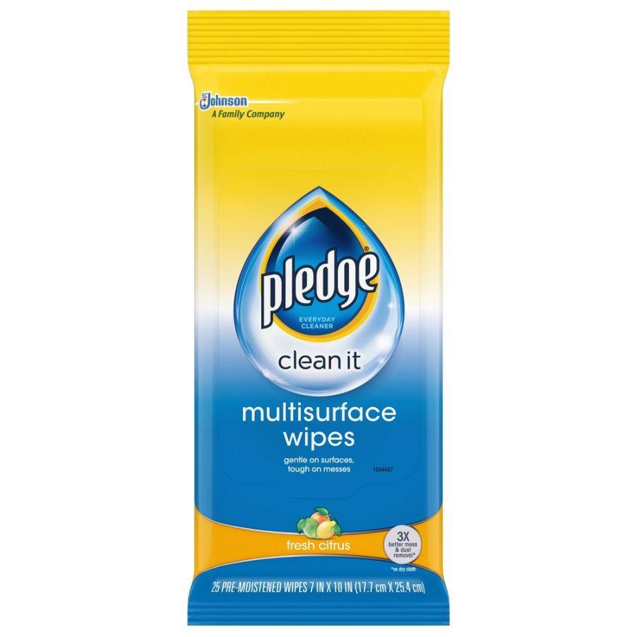 Pledge Multisurface Wipes, 25 Ct