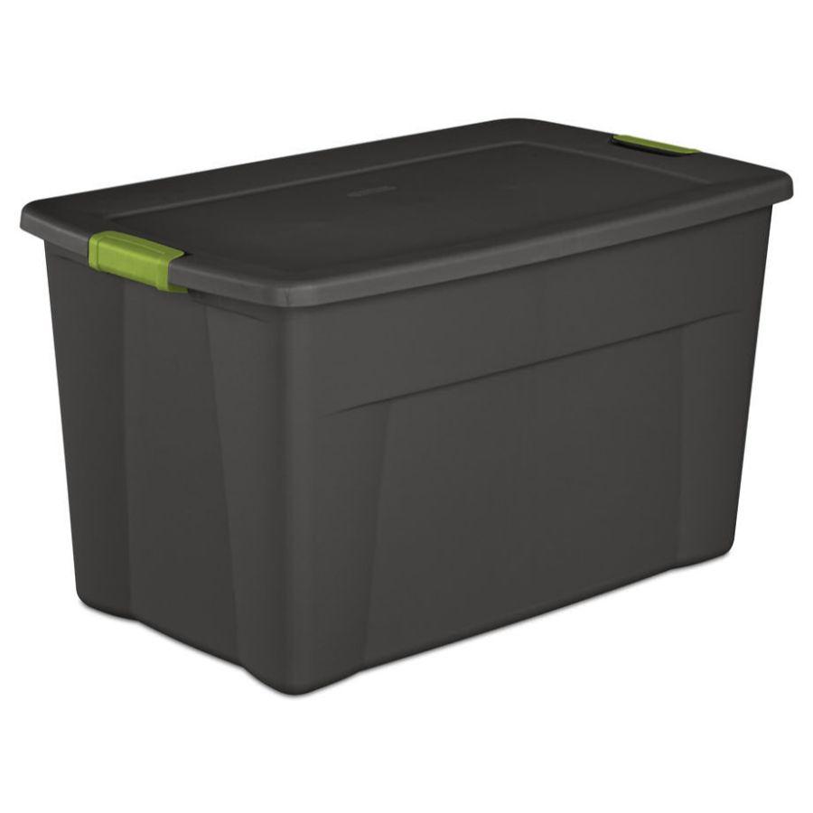 Sterilite Latch Tote Gray, 35 gal 82.6L x 50.2W x 47.3H cm