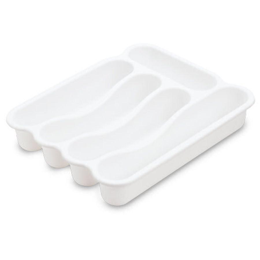 Sterilite 5 Compartments Cutlery Tray White