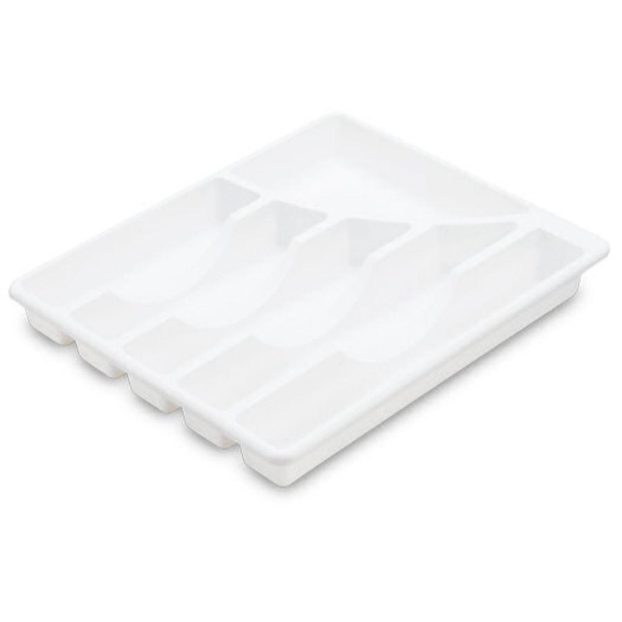 Sterilite 6 Compartments Cutlery Tray White