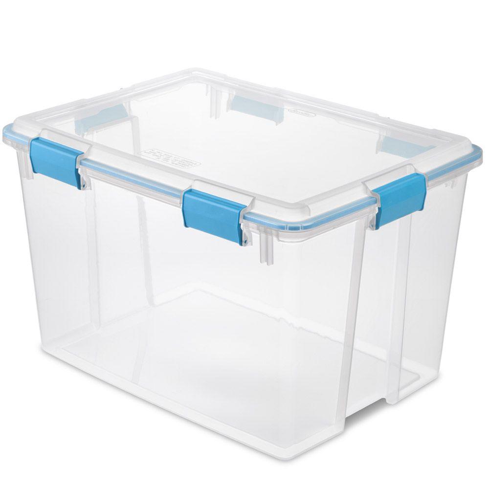 Sterilite, Gasket Box Blue Aquarium, 80 qt